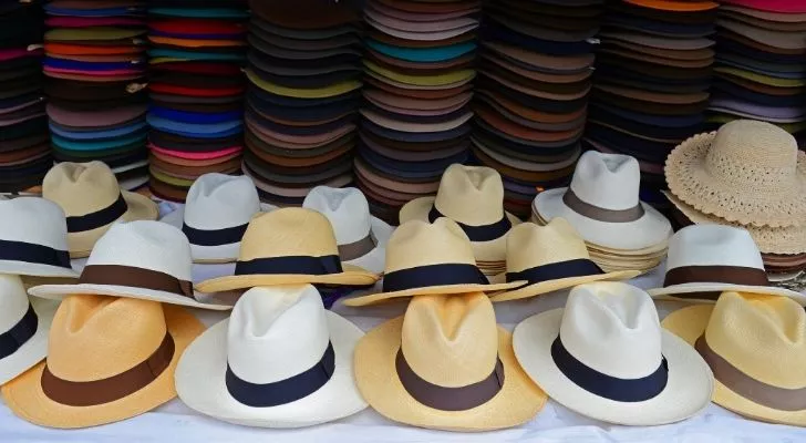 Lots of Panama hats