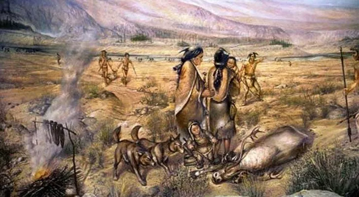 Paleo-Indians hunting