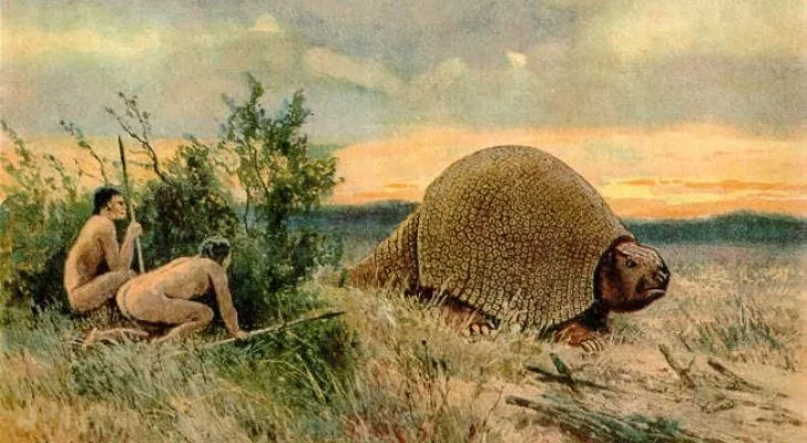 Paleo-Indians hunting for food