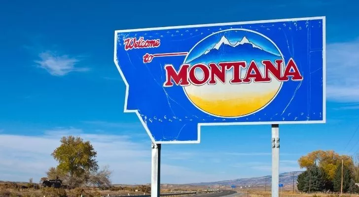 A Welcome to Montana street sign
