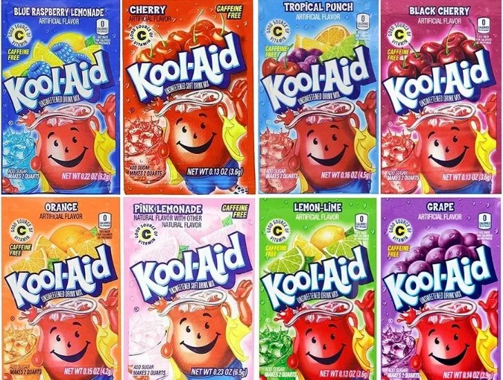 Lots of packs of Kool-Aid