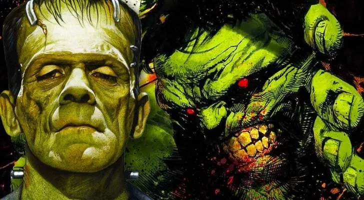 Frankenstein and The Hulk side-by-side