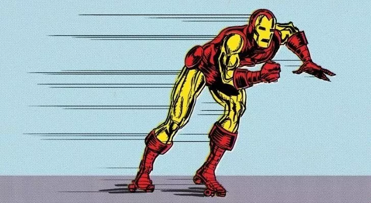 Iron Man on skates!