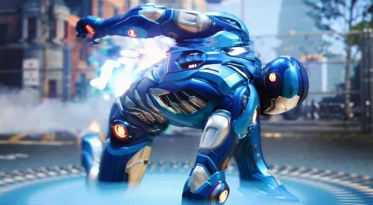 Iron Man's blue suit
