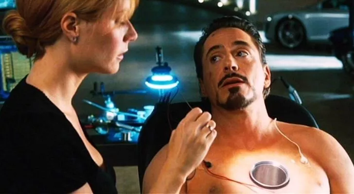 Iron Man's heart being tended to