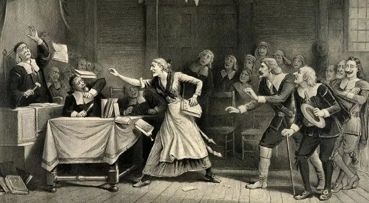 An artist impression of the Witch Trials