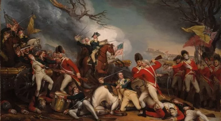 An artist impression of the American Revolution