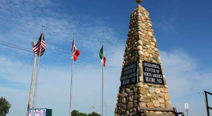 A monument to the center of North America