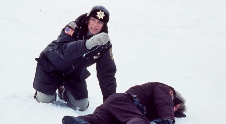Officers in the snow in the movie Fargo