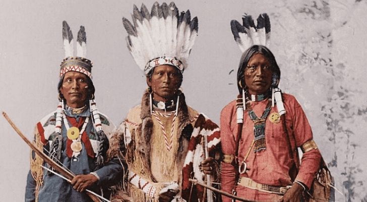 Three native tribesmen from Oklahoma