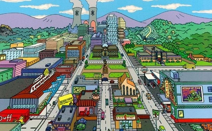 Springfield town in the Simpsons