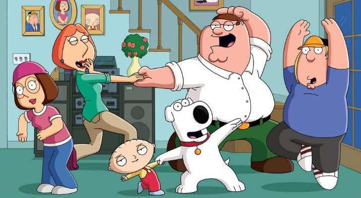 The Griffin family from Family Guy