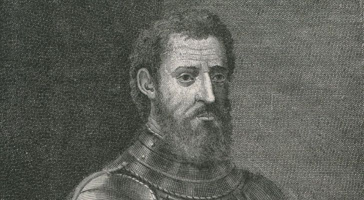 A drawing of Giovanni de Verrazzano