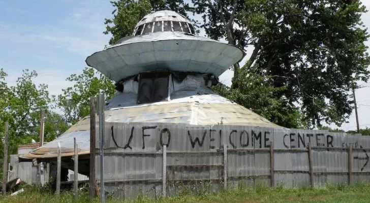 Outside the UFO Welcome Center