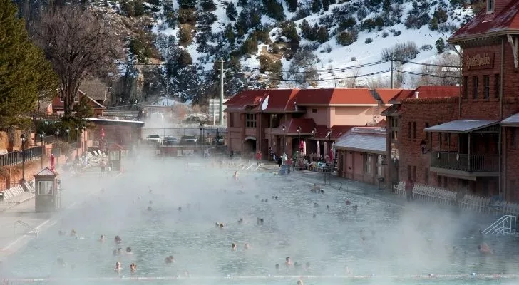The huge and refreshing looking Glenwood Hot Springs in Colorado