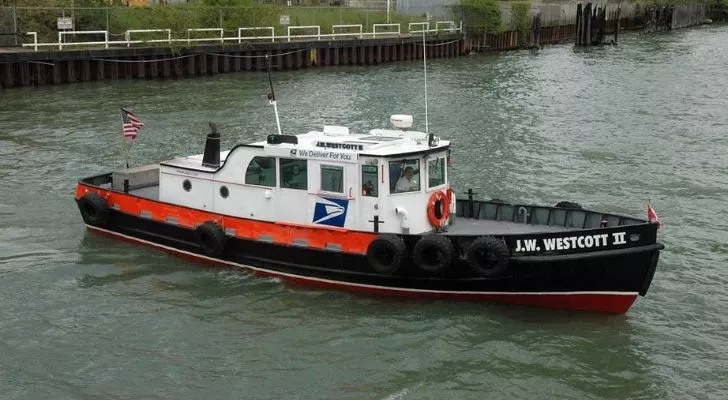 The floating post office in Michigan