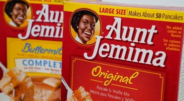 Two boxes of Aunt Jemima pancake mix