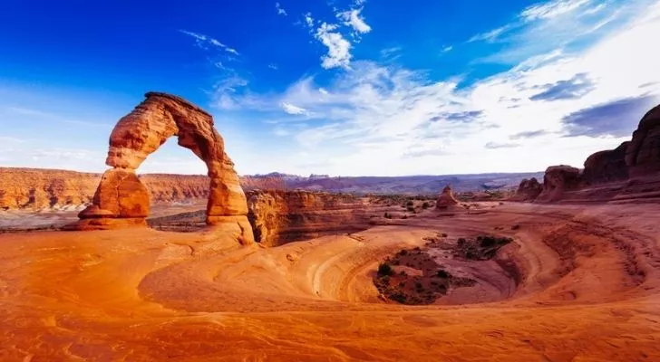 A stone arch at the Arches National Park