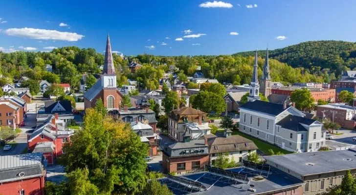 A beautiful city view of Montpelier