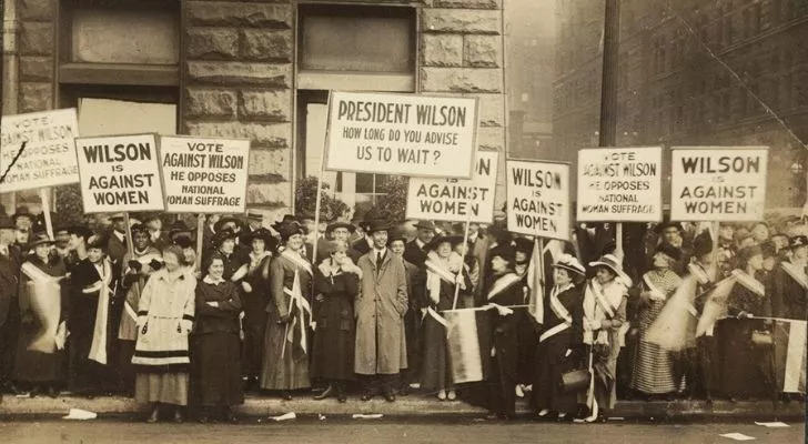 Suffragetts in Washington in the early 20th century