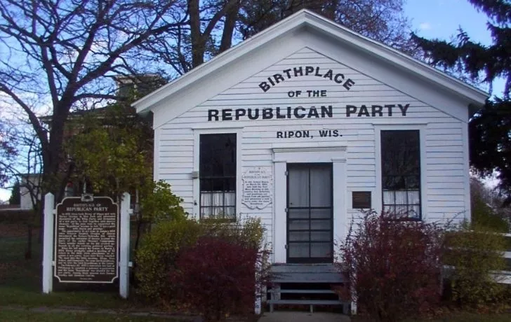 The very first Republican Party building in Ripon, Wisconsin