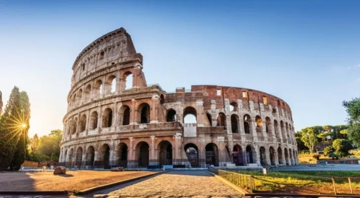 The Colosseum UNESCO site in Italy