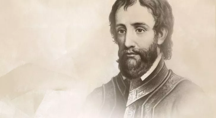 A drawing of Hernando de Soto