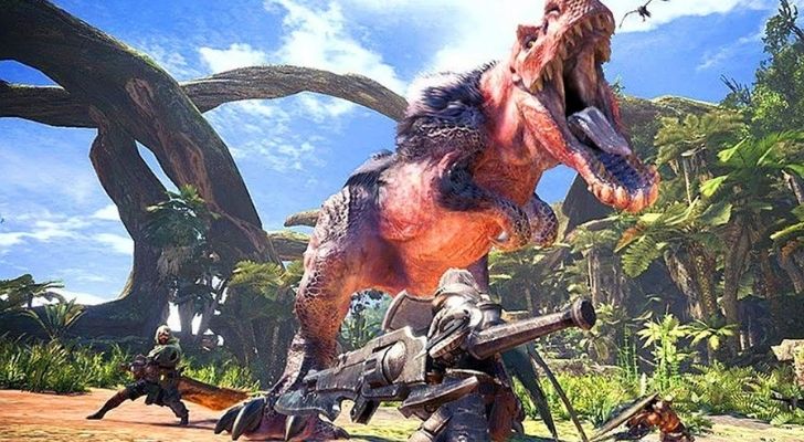 Game play from Monster Hunter World