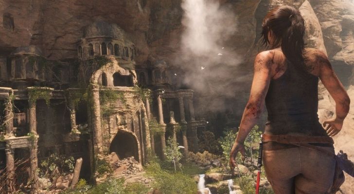 Lara Croft in the video game Rise of the Tomb Raider