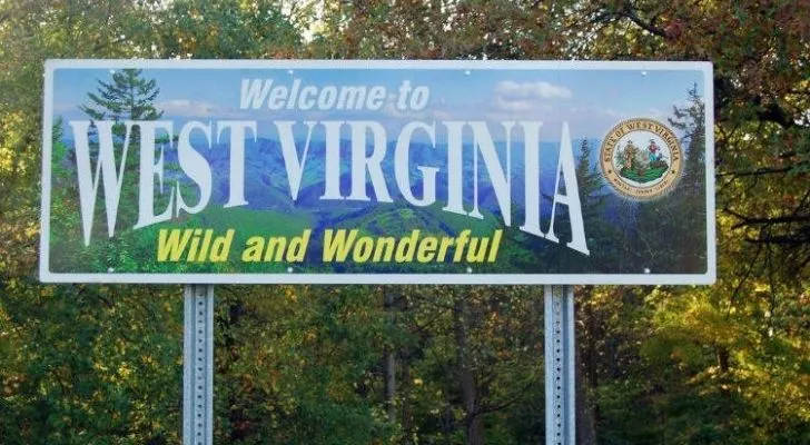 A Welcome to West Virginia sign