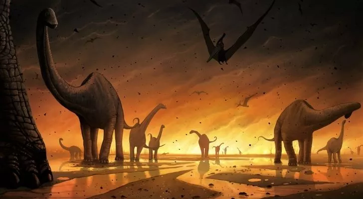 Dinosaurs during the Cretaceous extinction