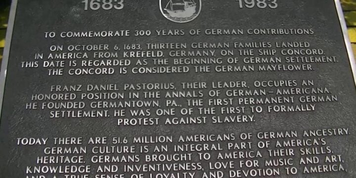 OTD in 1683: Thirteen Mennonite families arrived in Philadelphia from Germany.