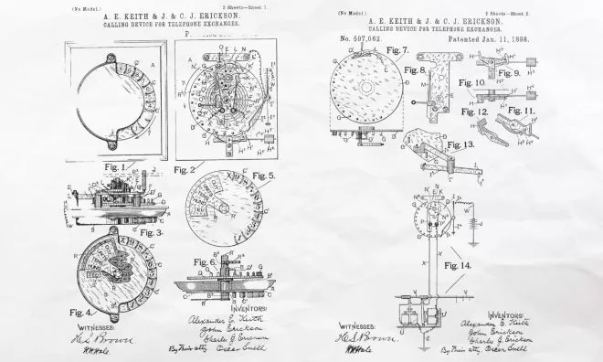 OTD in 1896: The Erickson Brothers submitted the application for the first dial telephone patent.