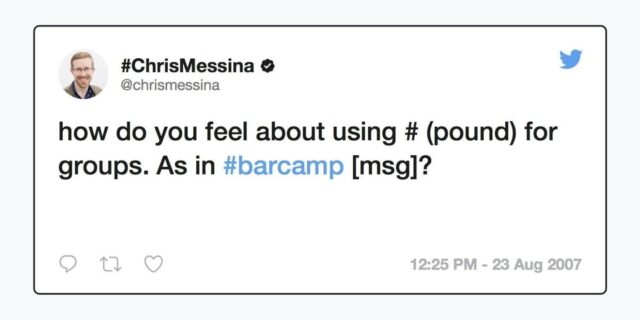 OTD in 2007: Chris Messina Tweeted #barcamp