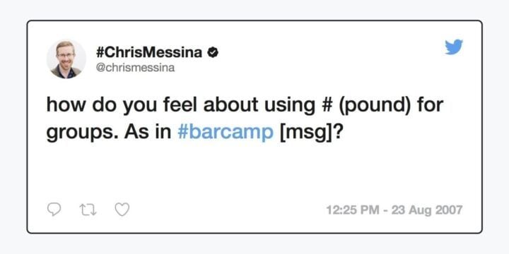 OTD in 2007: Chris Messina Tweeted #barcamp