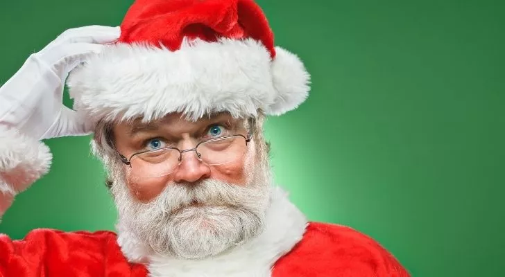 Santa looking very confused