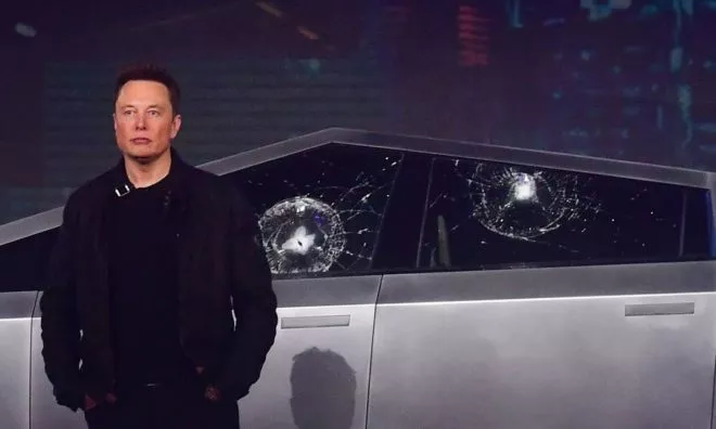 OTD in 2019: Elon Musk revealed Tesla's first electric cyber truck with shatterproof windows.