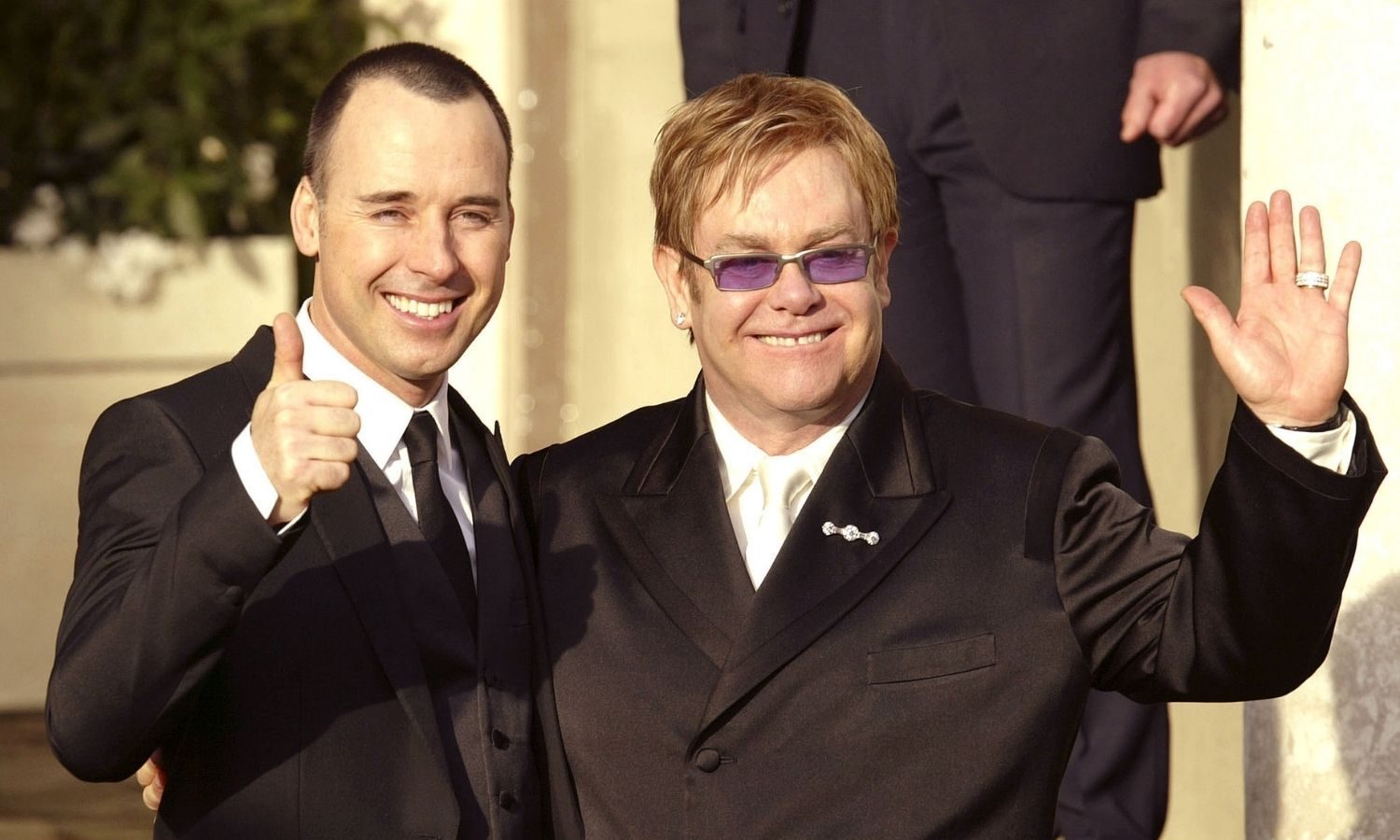 OTD in 2005: Elton John and his partner David Furnish registered their civil partnership at Windsor Town Hall on the first day civil partnerships could legally be performed in England.