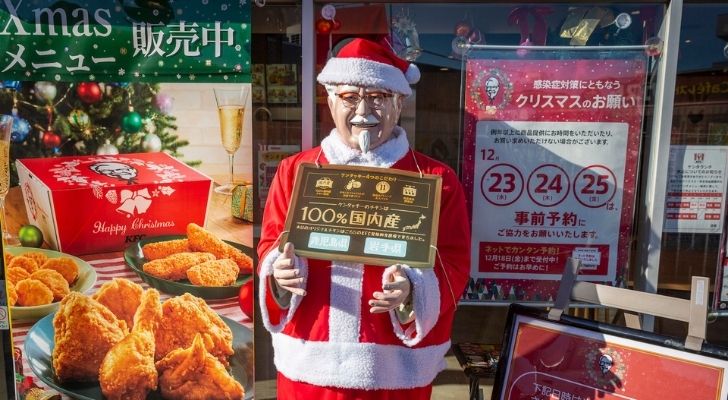 KFC in Japan at Christmas Time