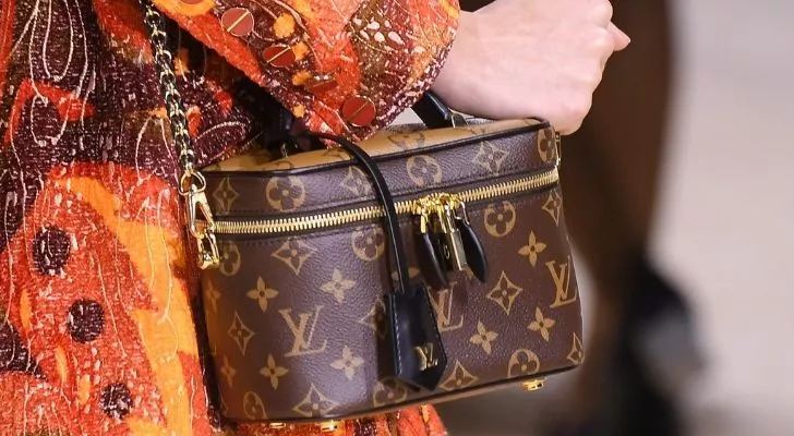 Someone holding a Louis Vuitton handbag