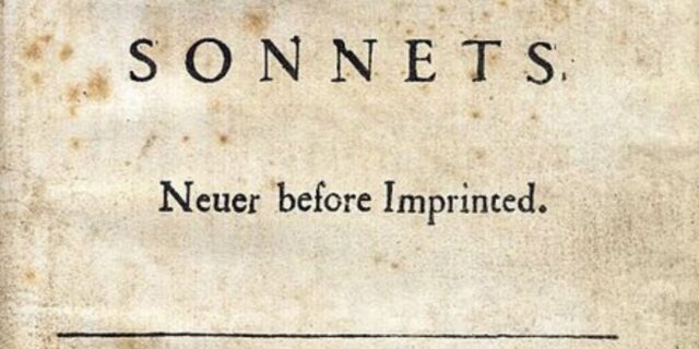 OTD in 1609: Shakespeare's Sonnets were first published in London.