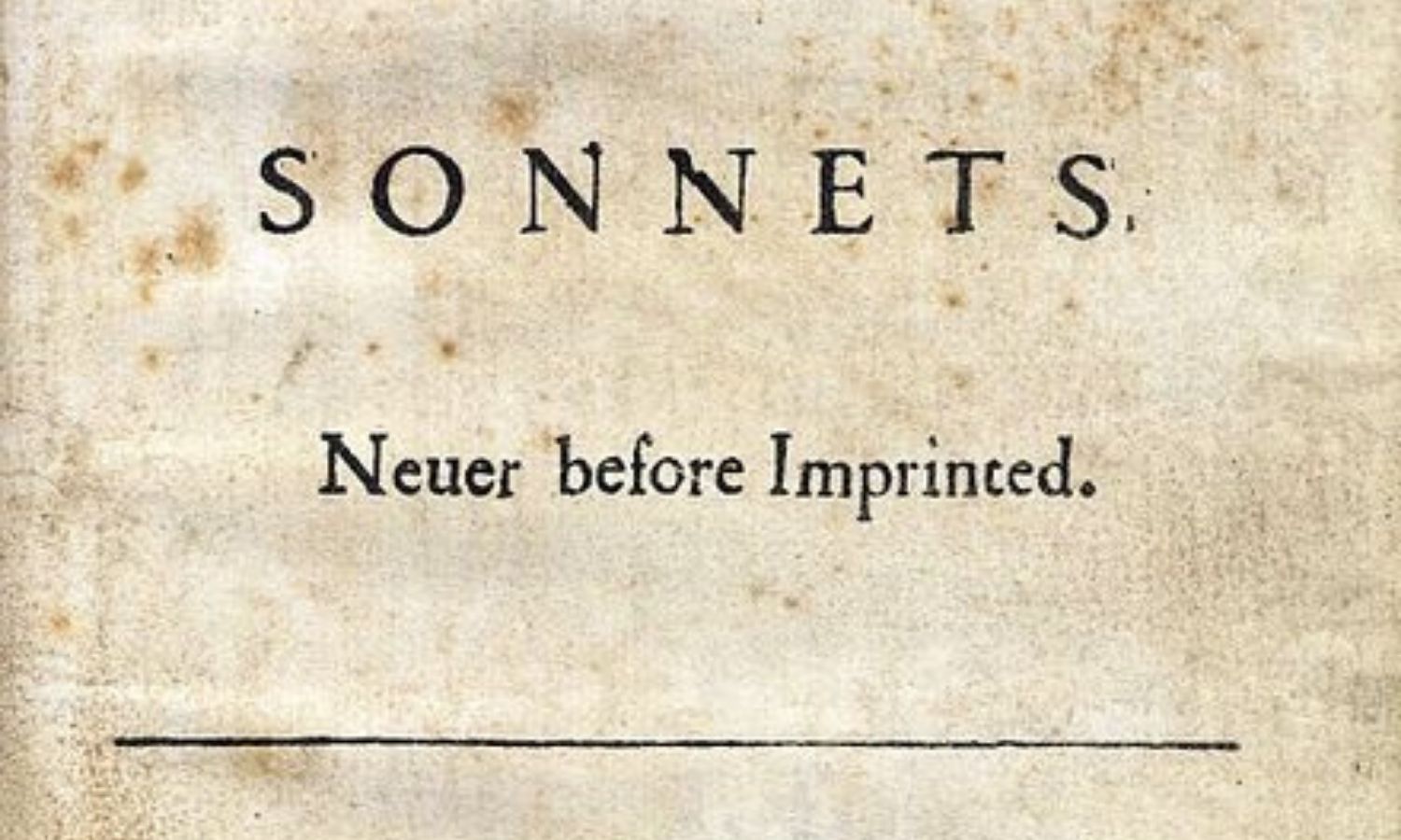 OTD in 1609: Shakespeare's Sonnets were first published in London.