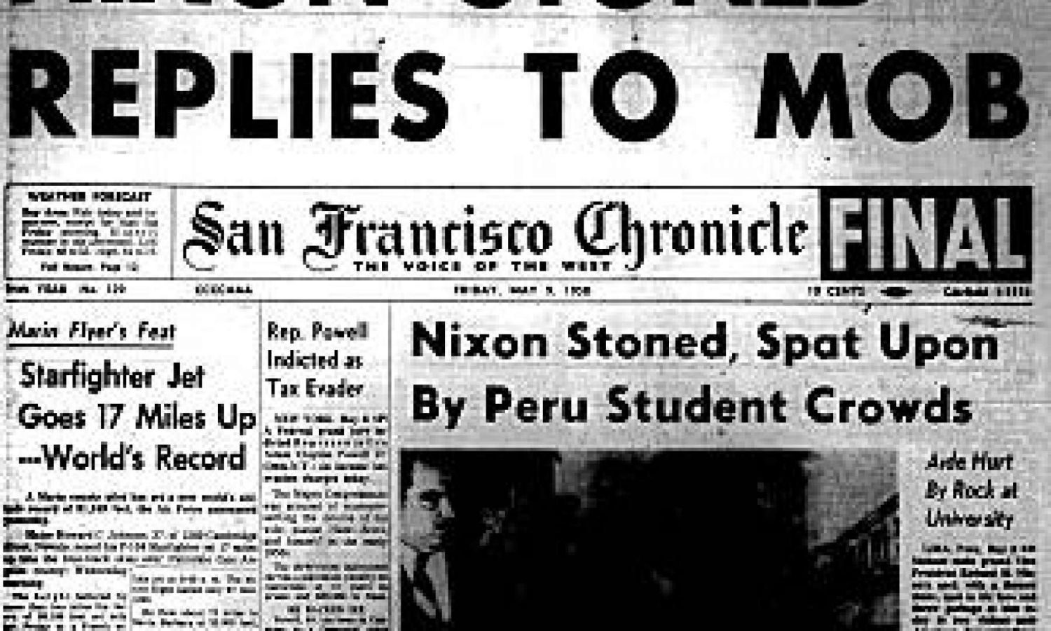 OTD in 1958: Richard Nixon was harassed in Peru.