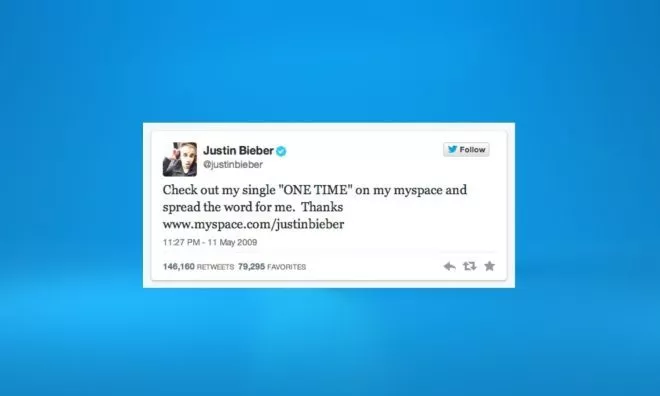OTD in 2009: Justin Bieber made his first tweet at 8:27 pm