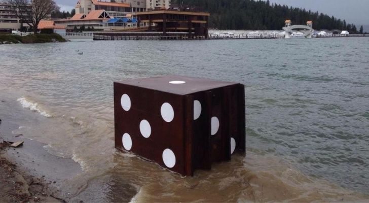 A giant die washed up