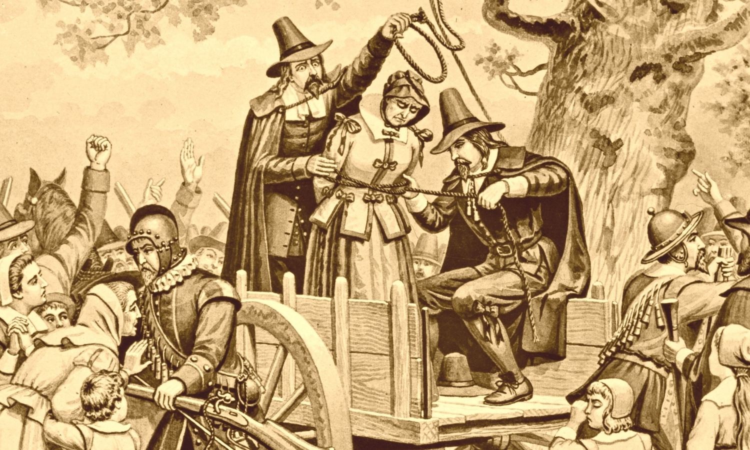 OTD in 1692: Innocent Bridget Bishop was the first person to be trialed and hung for witchcraft in Massachusetts