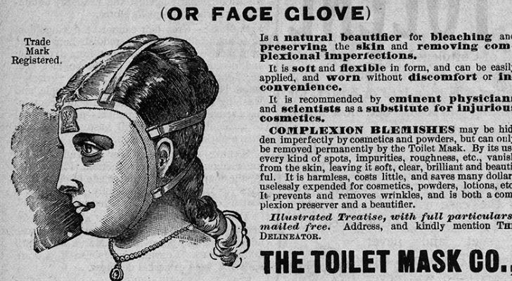 The face mask or face glove that's popular during the Victorian Era