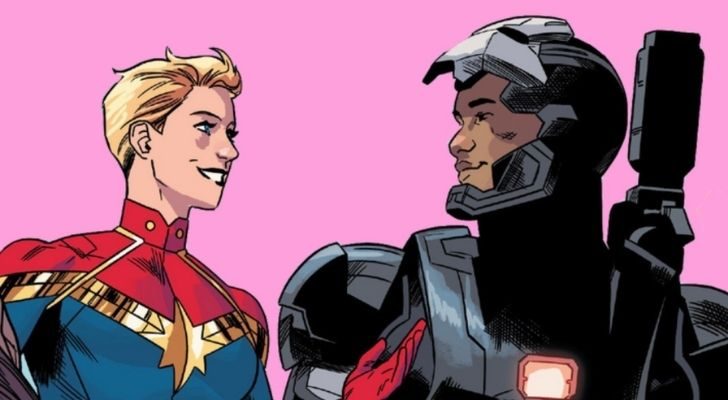 Captain Marvel and War Machine had a love affair. 