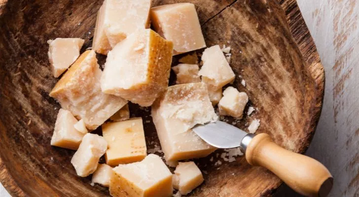 Lots of parmesan cubes