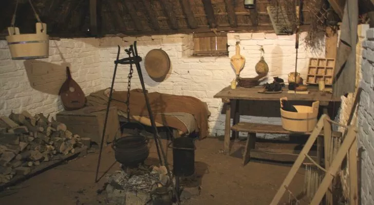 In the Medieval Era common homes had no concrete floors